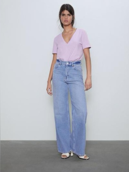 Zara Tops - Zara BASIC V-NECK T-SHIRT